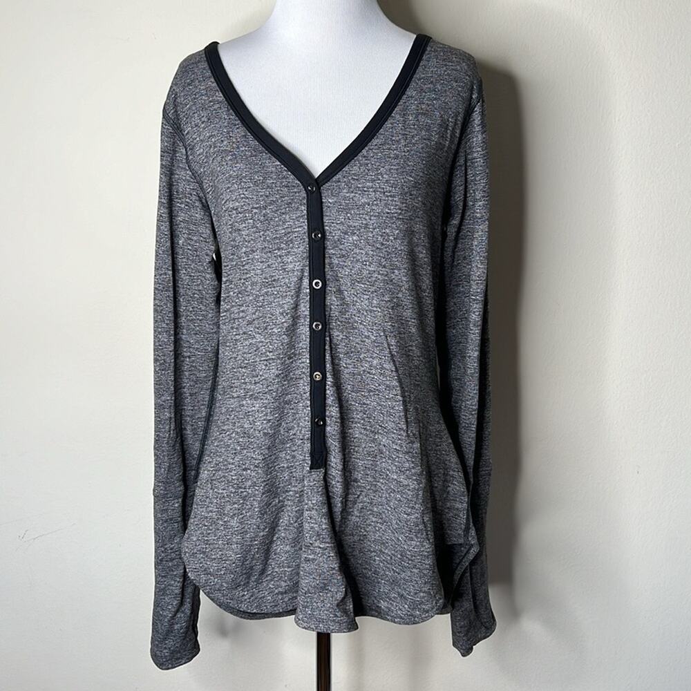 Lululemon Heathered Black Awesome Henley